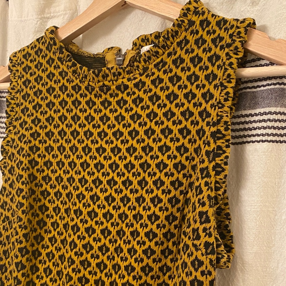 Mod Mustard Patterned Dress - Picture 3 of 4